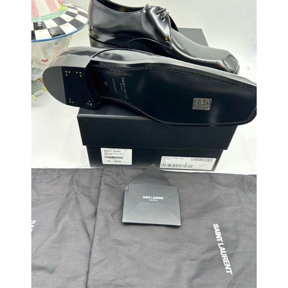 Men\'s Saint Laurent JEAN Leather, Derby shoes size 42/9 US made in Italy main image 11